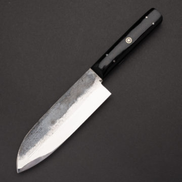Μαχαίρι σεφ santoku μαύρο κέρατο