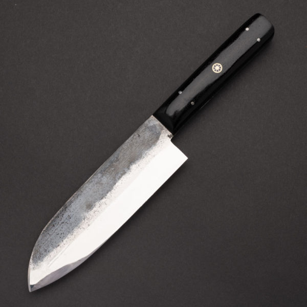 μαχαίρι σεφ με λάμα από ανθρακούχο ατσάλι και λαβή από έβενο