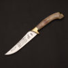 Μαχαίρι για κυνήγι με λαβ0ή από άσπρο κέρατο κριού χειροφυλακτήρα και πλακέ τελείωμα μπρούτζινα