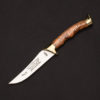 Μαχαίρι για κυνήγι με λαβή από ξύλο ελιάς χειροφυλακτήρα και δάκρυ τελείωμα μπρούτζινα
